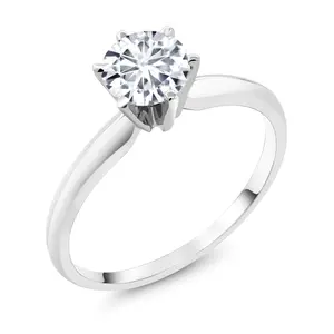 14K Gold Round Cut Lab Grown Diamond Solitaire Engagement Ring For Women | 1.00 Carat | F-G Color | VS Clarity | IGI Certified | Anniversary Promise Gold Ring