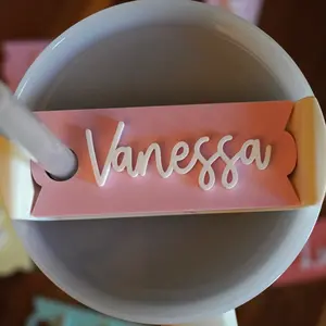 Customized H2.0 Personalized Pastel Name Plate for your 20, 30 and 40 oz cups!