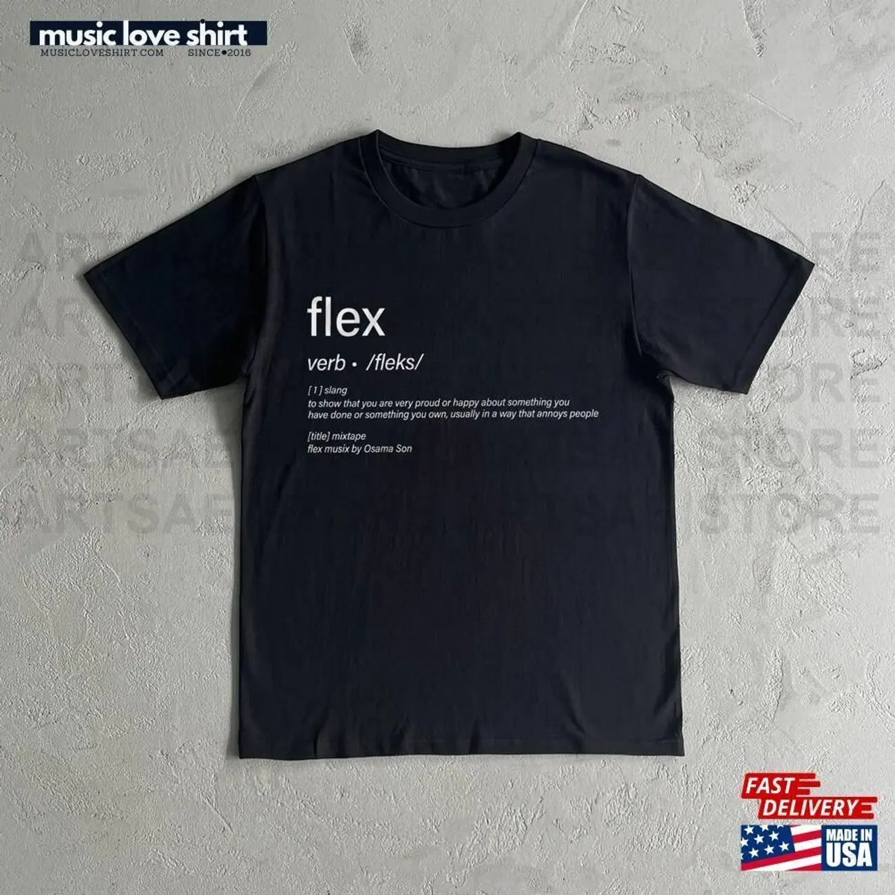Osamason Flex Musix Definition Heavy Cotton Tee Shirt Merch T