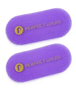 Perfect Locks Purple Velcro Hair Grippers - Secure & Comfortable Hair Styling Tools for All Hair Types - Lightweight & Easy to Handle - Pack of 2