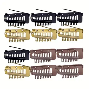 10-Teeth Strong Chunni Grip Hair Clips -6pcs Dupatta Clips With Safety Pin - Duppatta Hack Hijab Tikka Setting Grip Clips For Women