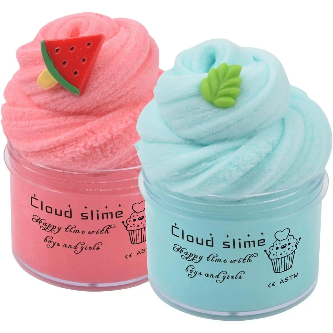 2-Pack Scented Cloud Slime Kit (7 oz Each) - Stress Relief Sensory Toys with Sensory Feels, Gift-Ready for Birthday & Holiday, Party Favors Stocking Stuffers for 4-13 Year Old Boys & Girls