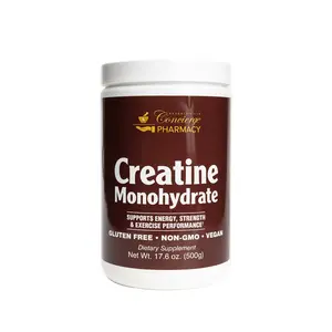 BH Concierge Pharmacy Creatine Monohydrate - 100% Pure Pharmaceutical Grade Supplement for Strength Stamina & Recovery - Vegan Gluten-Free Non-GMO - 17.6 oz
