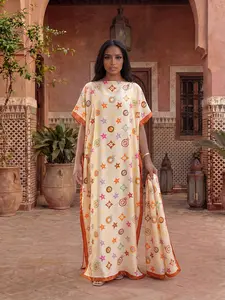 Women's Spring Summer Thin Loose Fit Geometric Print Robe Set, Casual Long Shawl Scarf, Beach Sun Protection Satin Silk Wrap