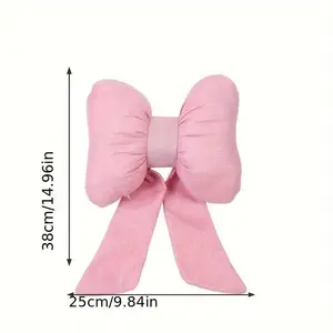2-Pack Adorable Pink Bow Car Headrest Neck Pillows – Soft, Plush & Comfortable Neck Support for Car Interior, Fun Girly Design for Women, Universal Fit for Most Car Headrests