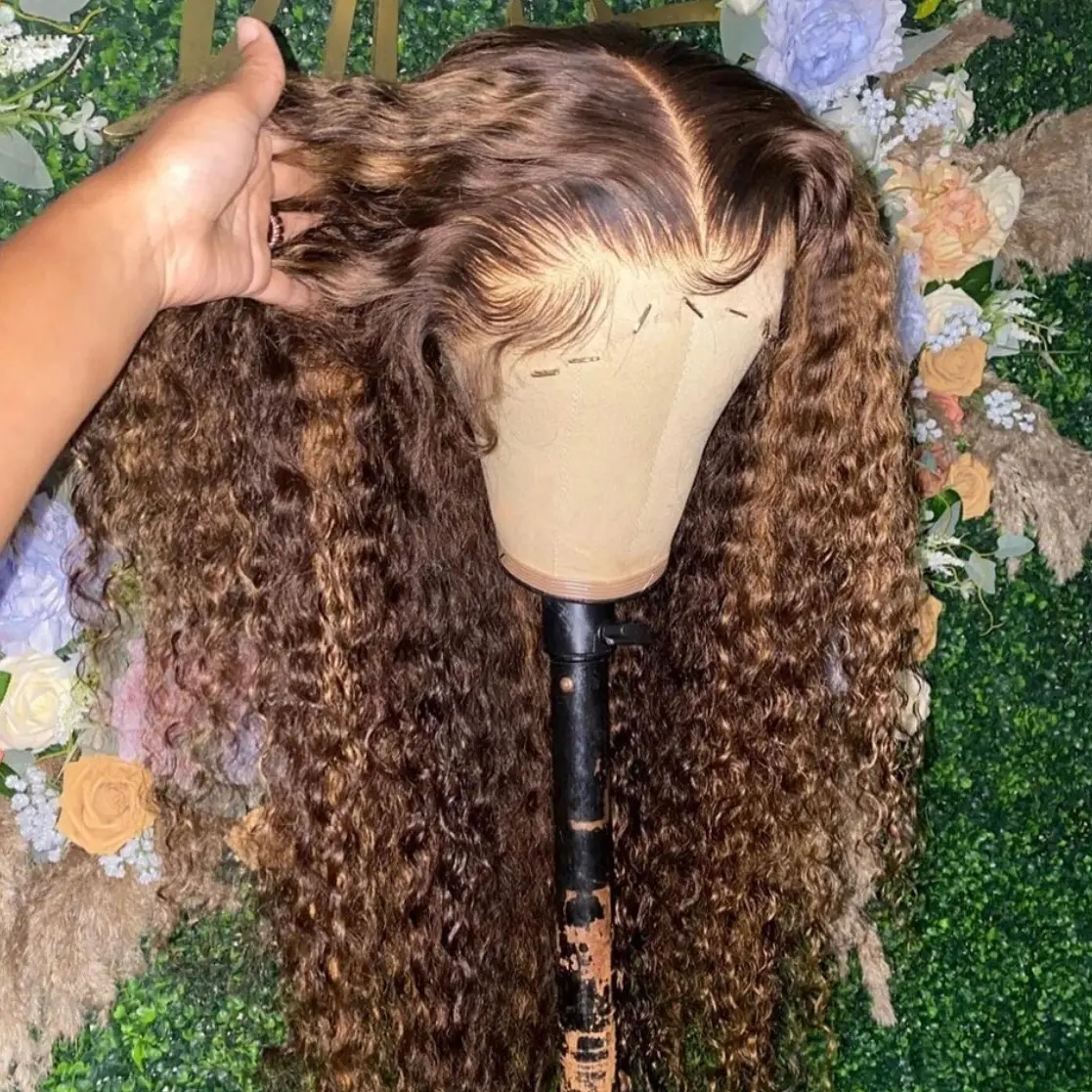 Hollywood celebrity wigs, X Queennak. Afro kinky highlight honey Gold