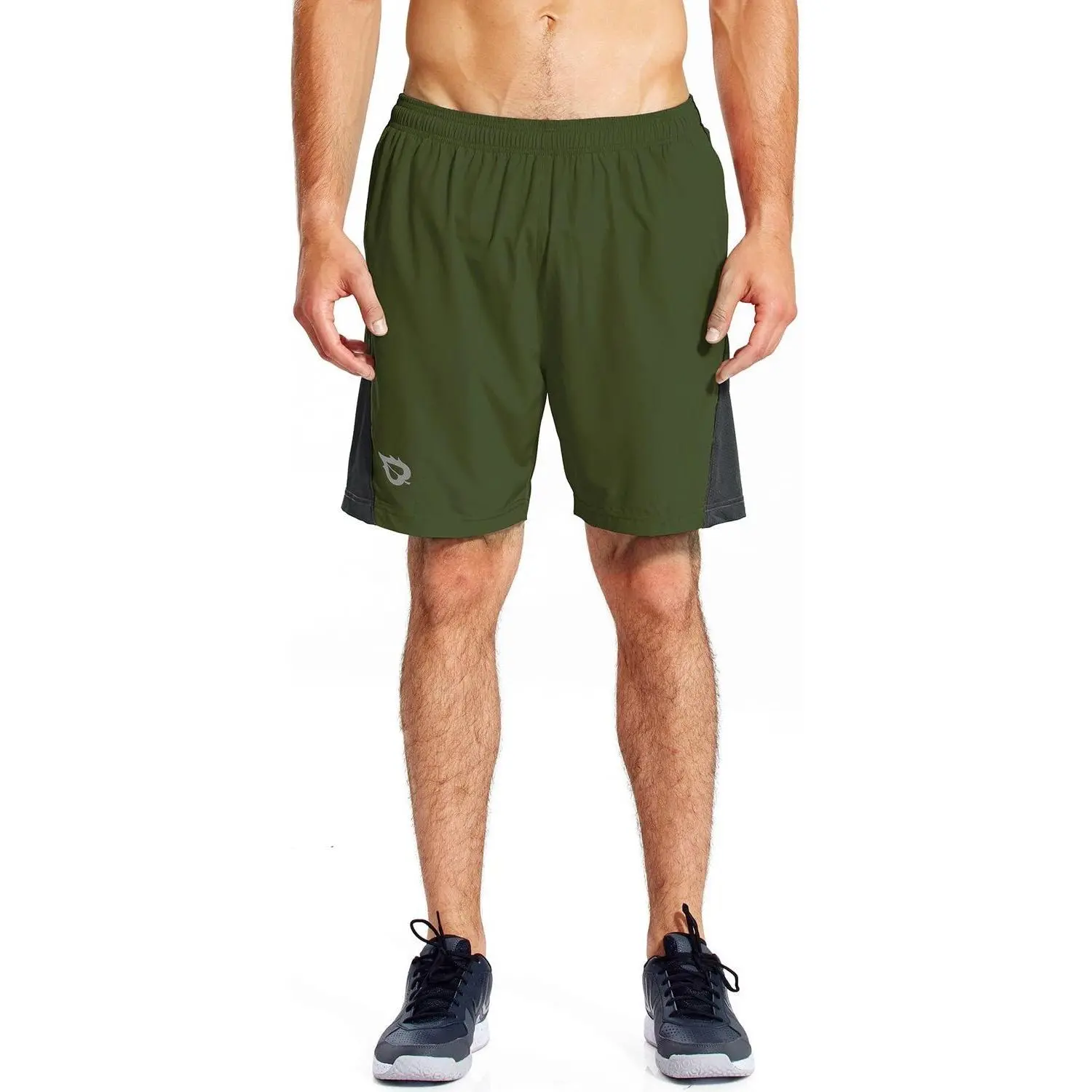 Baleaf Men's 7" Quick Dry Breathable Running Shorts with Mesh Liner & Zipper Pocket - Athletic Training, Fitness Workout, Solid Sports Shorts for Gym, Lounge, Athletic Training Shorts