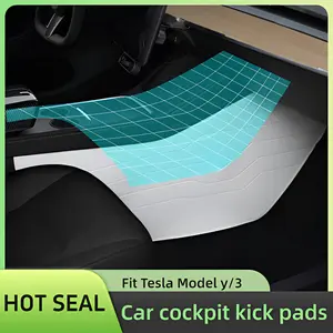 Car Seat Side Protector Pads for Tesla Model Y Juniper 2025 - White Nappa Leather, Anti-Scratch Upgrade, 2PC Custom Fit Accessories