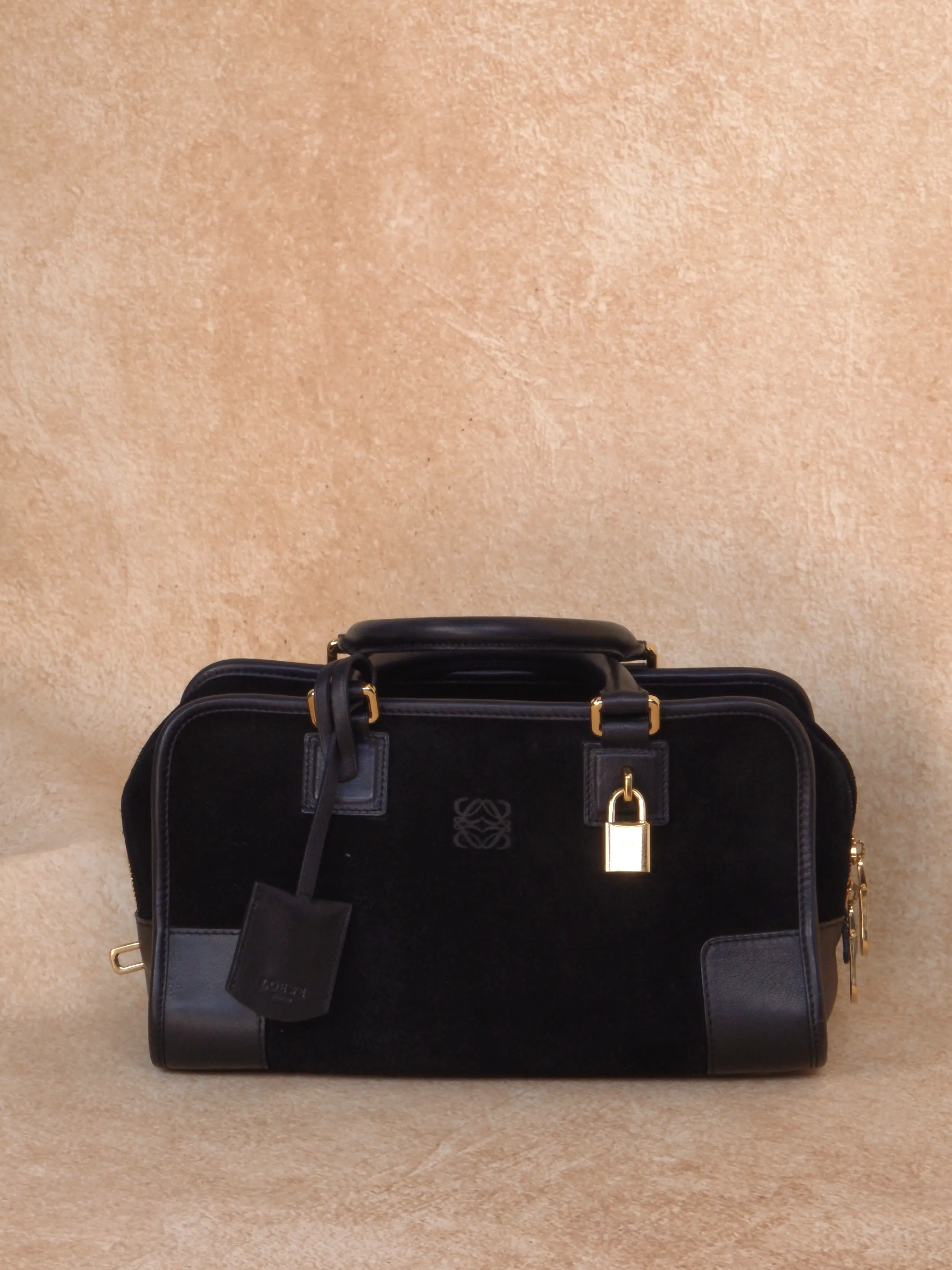 Pre-owned Loewe Amazona 28 Leather Shoulder Bag, Pre Loved Luxury Luggage Accessory