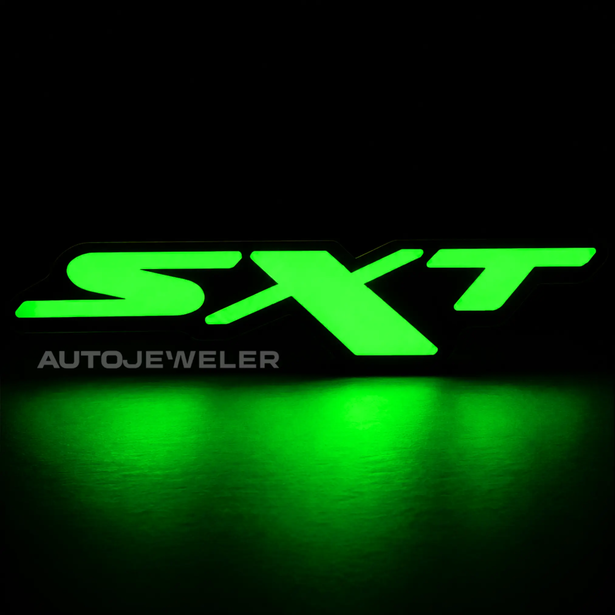 SXT RGB Flow Series LED Grille Emblem Badge - Car Accessories, Acrylic, for Challenger, Bluetooth-RF Hybrid Ctrl, 120+ Effects