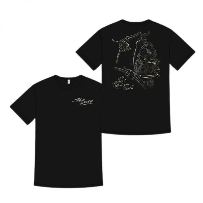 Men's 180g 100% Cotton Short-Sleeve Breathable Casual Skeleton Welder Graphic Tee, Menswear Outfits for Mechanics, Father's Day Gift for Welders