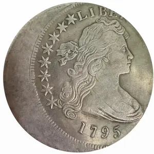 1795 Flowing Hair Commemorative | Style Silver Double Die Error | Collectible Display & Gift Token | Vintage Silver-Tone Finish | Early American Design | Perfect for Collectors