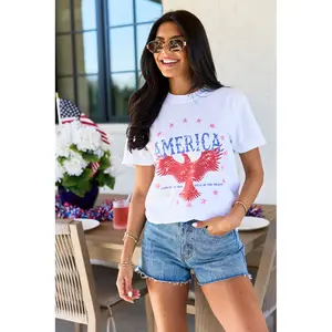 America Eagle White Graphic Tee