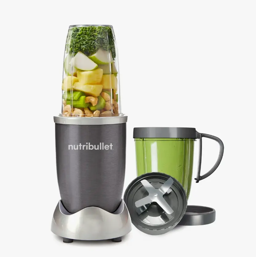 NutriBullet Nutrient Extractor Single Serve Blender, High-Speed Personal Blender and Smoothie Maker with Blending Cups and Lids, Compact Kitchen Appliance for Smoothies, Shakes, Frozen Drinks, Fruits and Vegetables