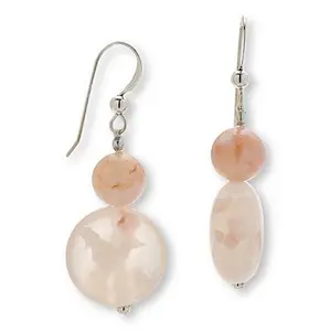 Mine Finds by Jay King Sterling Silver Sakura Chalcedony Bead Drop Earrings