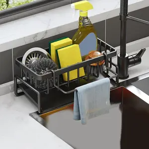 RYCTECH Adjustable Sink Drain Storage Rack | Metal Sponge & Scrubber Holder | Multi-Purpose Kitchen Organizer | Space-Saving Essential for Dishes & Cleaning Tools, Dealsforyoudays