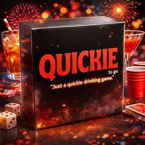 QUICKIE togo (drank;) - ALWAYS keep one on you you never know! The best for: pregames, parties, birthday parties, bachelorette, camping trips and more. (Ages 21+) GIFT a quickie. Cards only* no board in to go version
