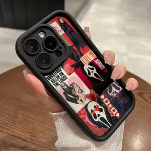 Case for iPhone 16 Pro Max 15 Plus 14 13 12 11 XS XR E Ghost Face Anti-Scratch Shockproof Soft Silicone Protective Cover