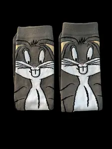 Classic Cartoon Bunny Character Unisex 360 Crew Socks Comfort Menswear Outfit