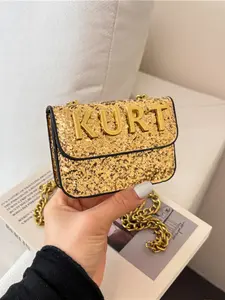 Women's Mini Chain Crossbody Bag, Plain PU Material, Casual Style, All-Season Fashion Accessory, Trendy Light Luxury Design