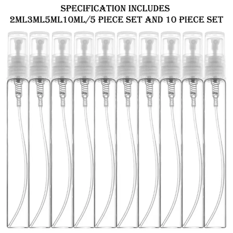 Clear Mini Compact Perfume Glass Bottle, Empty Cosmetics Small Portable Refillable Sample Perfume Atomizer Bottles, Daily Makeup Tools for Women, Makeup Accessories