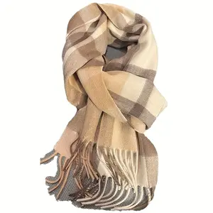 Plaid Scarf Shawl, High-End Unisex, Perfect for Outings and as a Birthday Gift, for Autumn and Winter, for Couples