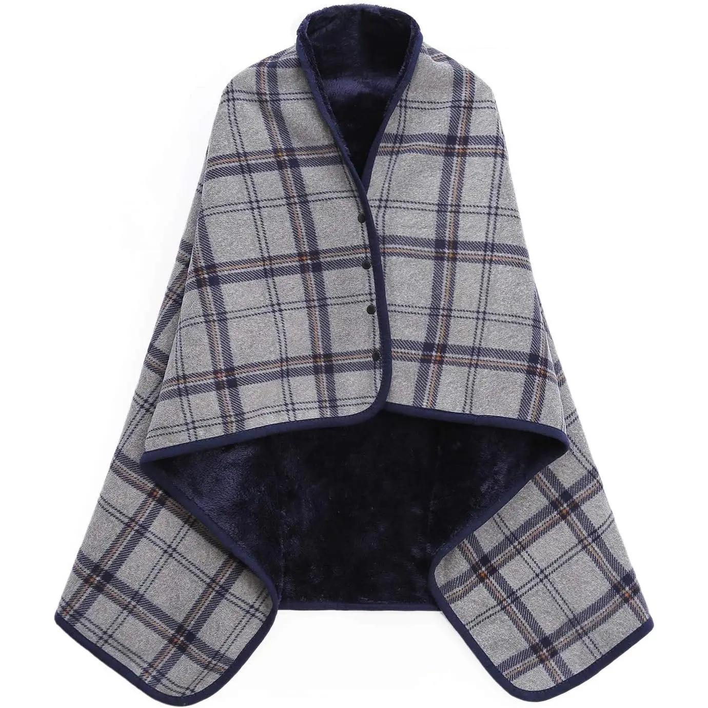 Fleece Wearable Blanket, Comfy Poncho Throw with Buttons, Plush Sleeveless Blankets, for Women Cape Wrap Cover...