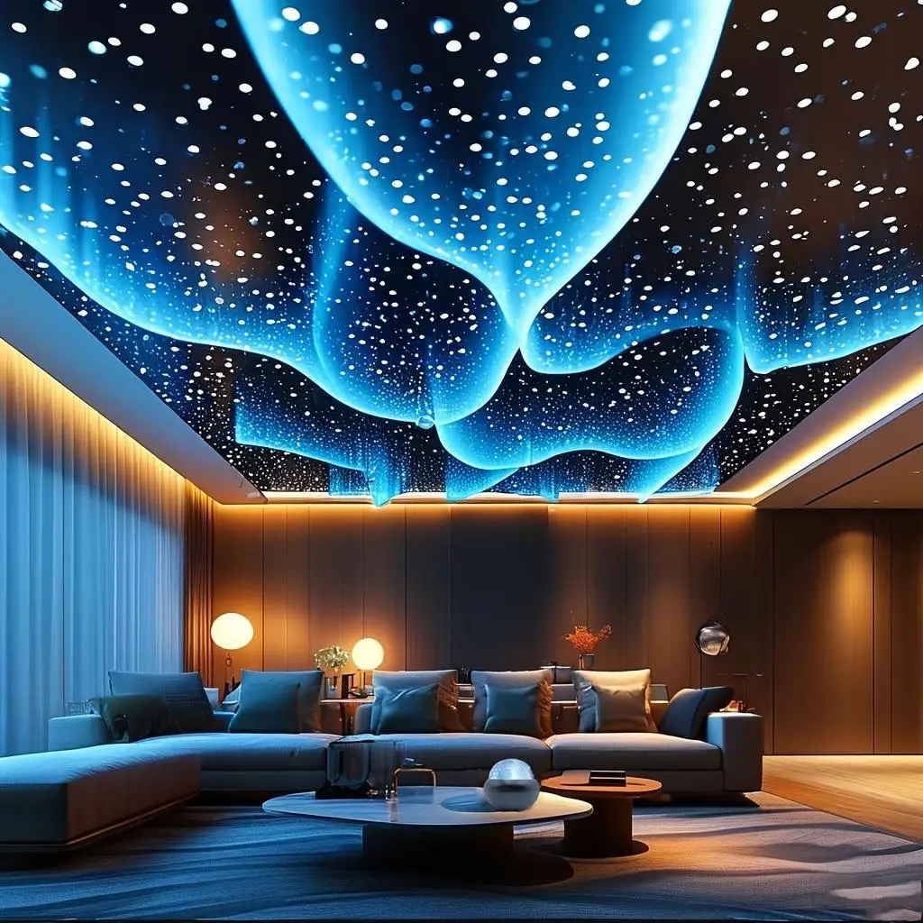 USB Powered Aurora Projector Light, Remote Control 7 Color Changing Dynamic Aurora Light, Portable LED Light for Bedroom, Living Room, Various Venues