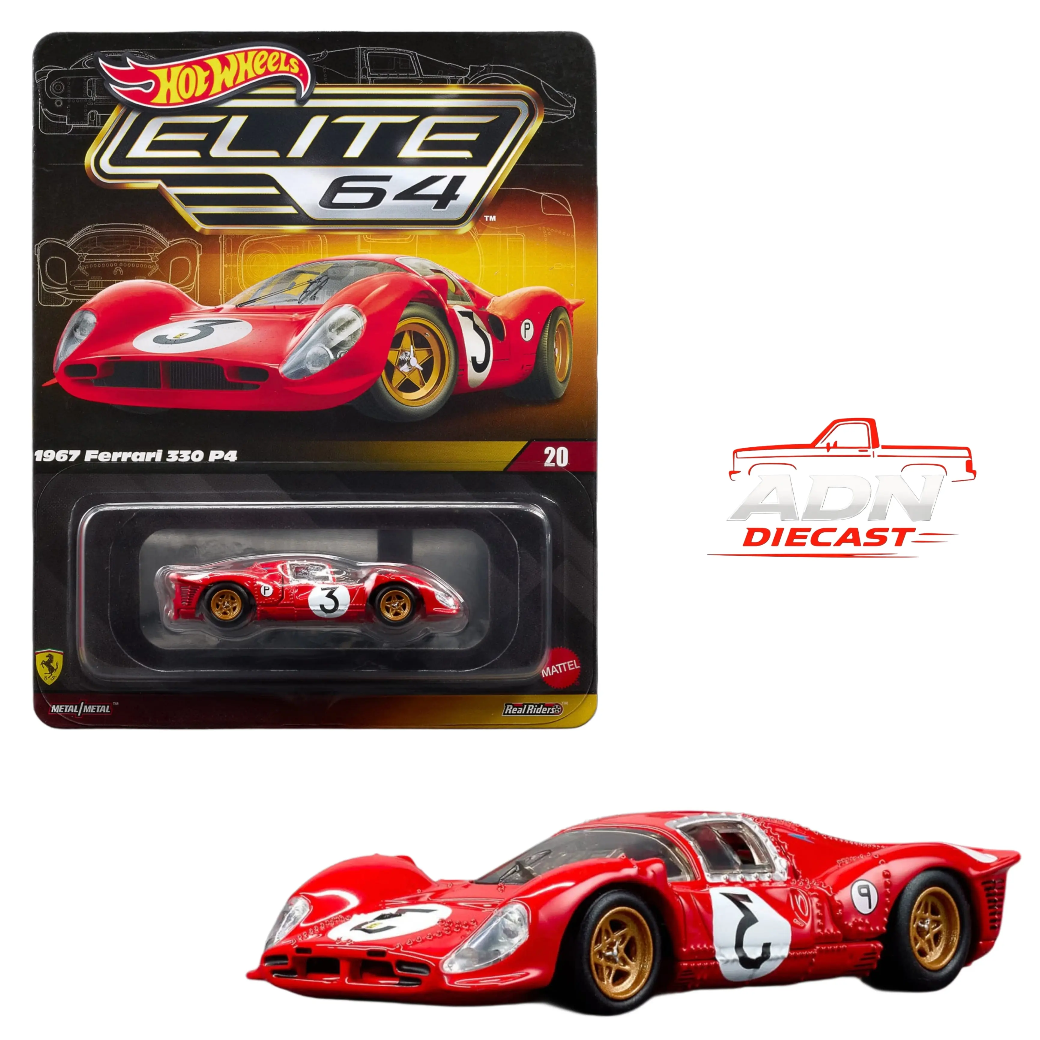 Hot Wheels 1967 Ferrari 330 P4 - Elite 64 - Diecast 1:64