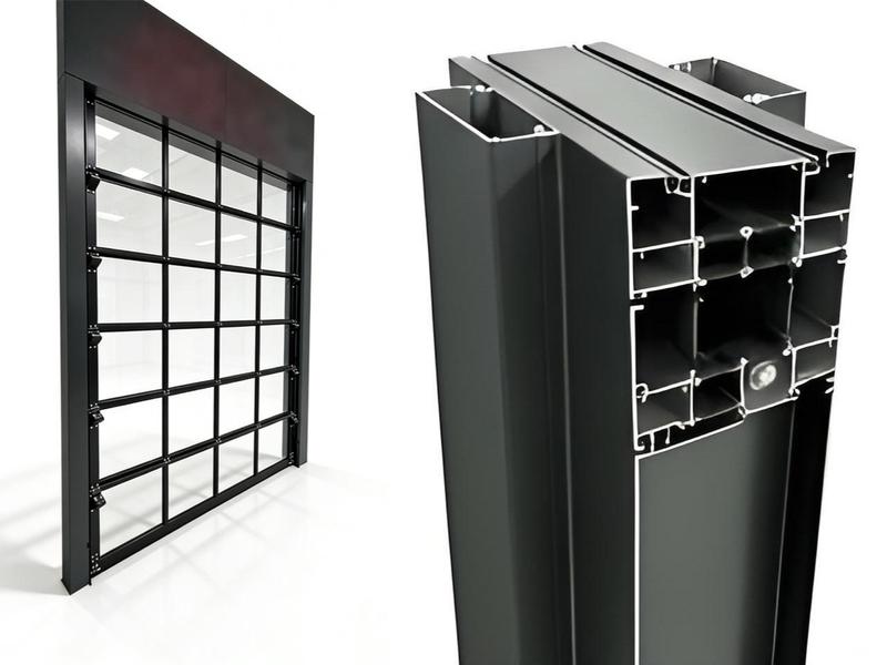 Contemporary Aluminum & Clear Tempered Glass Garage Door