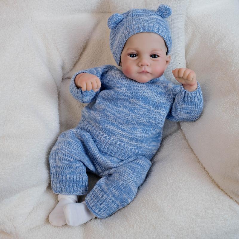 Realistic Reborn Baby Dolls 19Inch Newborn Dolls with Soft Cloth Body Sleeping Lifelike Reborn Baby Dolls Birthday Gift for Kids Age 3+