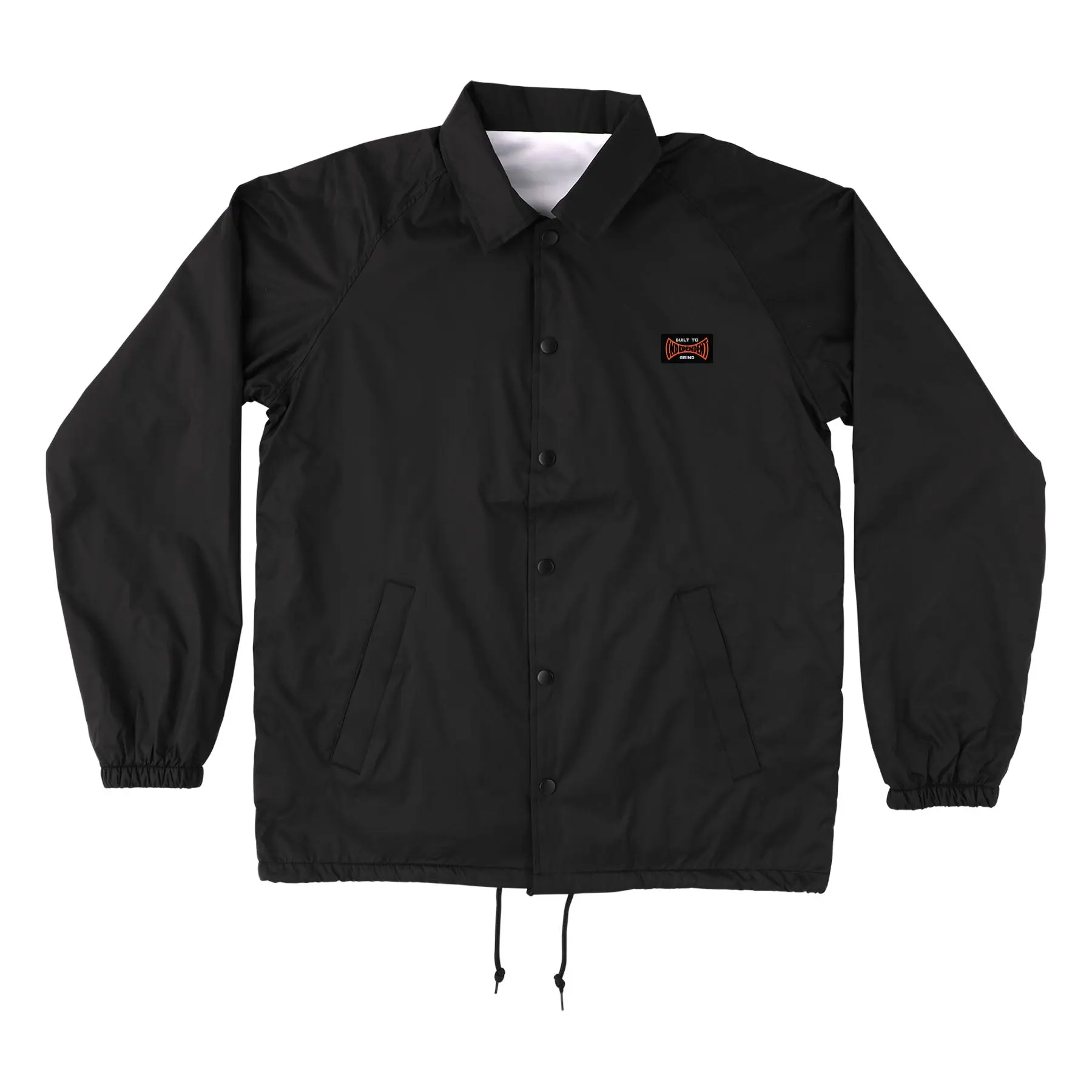 Men's Built-To-Grind Nylon Span Windbreaker - Long Sleeve, Windproof, Lightweight Fabric, Regular Fit, Casual Everyday Wear Tops with Front Woven Label for Men’s Apparel