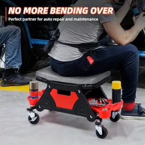 OEDRO Mechanic Stool 330 LBS with Wheels, Heavy Duty Rolling Mechanics Seat, Rolling Tool Seat for Automotive Auto Repair