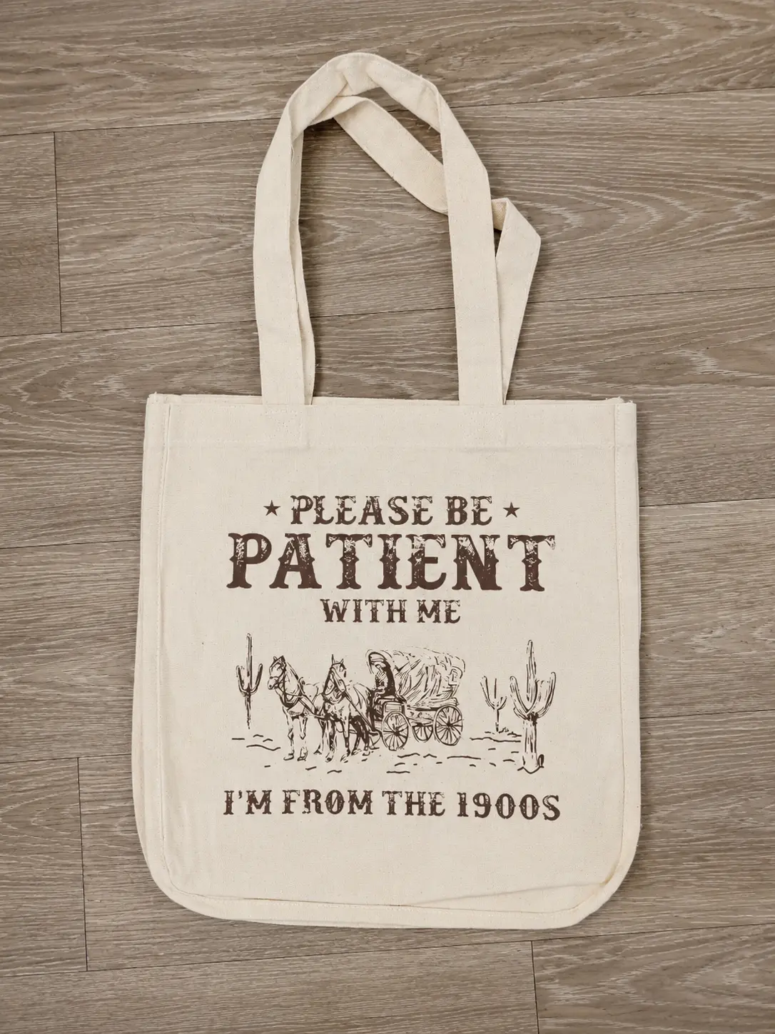 Verucastyle "Please be patient - 1900's" Canvas multi-pocket Tote