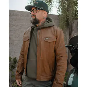 Hudson Leather Jacket - Mohagany