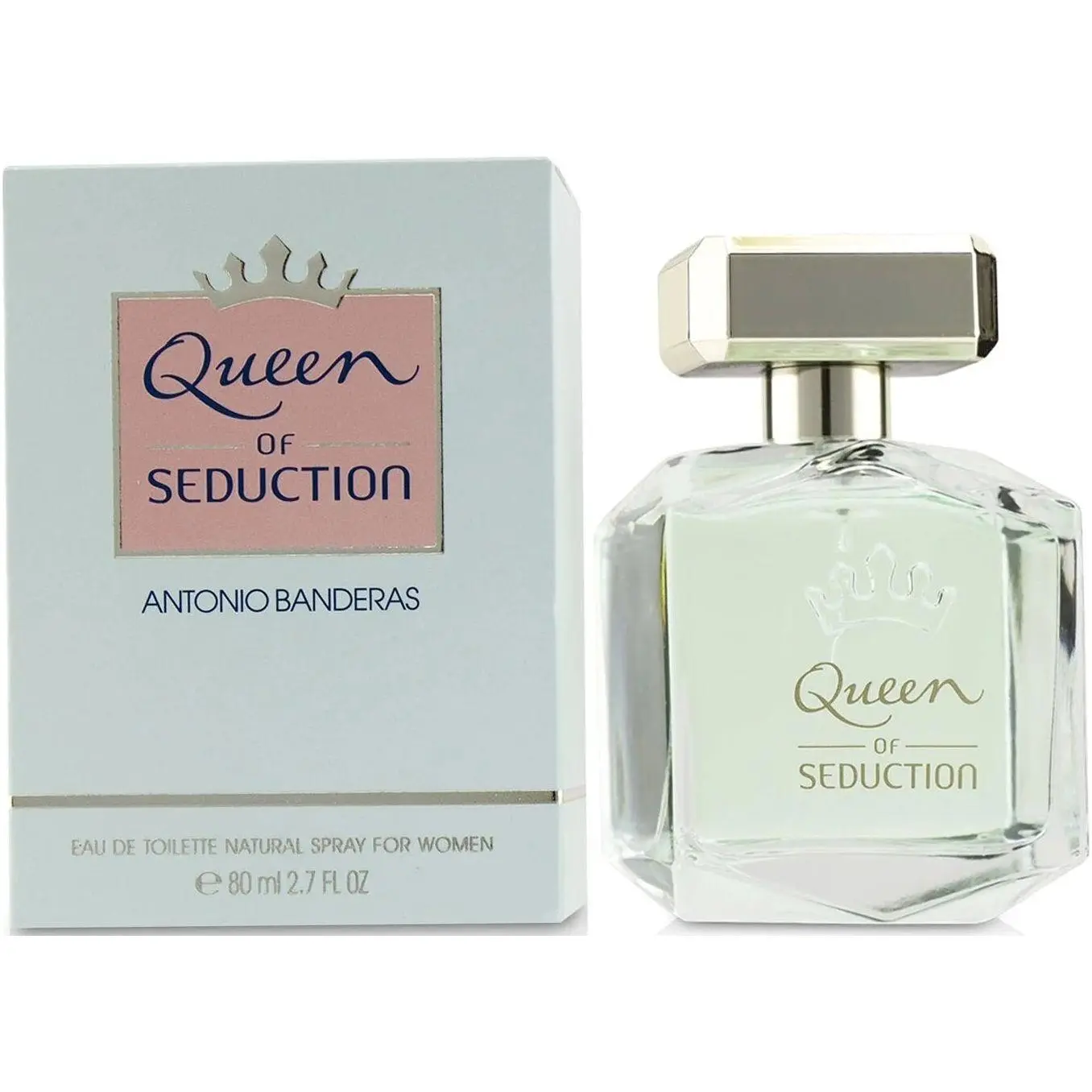 Antonio Banderas Queen of Seduction Women's Eau de Toilette (EDT) - 2.7 oz Floral Aqua Fragrance with Jasmine, Iris, Raspberry, Grapefruit, New in Box, Elegant Alluring Floral, Jasmine-Themed, Grapefruit Women's Fragrance, Floral Women's Fragrance