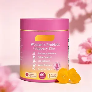 Hawaiian Pineapple Extract Infused Women Probiotic Gummies, Premium Formula for pH Balance, Odor Control and Digestive Support Natural Dietary Supplement, 60 Count