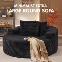 Black Plush Corduroy