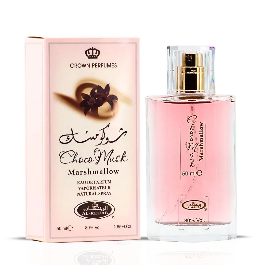 Al-Rehab Choco Musk Marshmallow Eau de Parfum for Women 50ml Gourmand Perfume with Strawberry Marshmallow & Cocoa Sweet Fluffy Addictive Long Lasting Arabian Dessert Scent