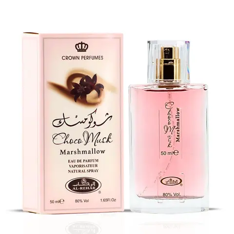 Al-Rehab Choco Musk Marshmallow Eau de Parfum for Women 50ml Gourmand Perfume with Strawberry Marshmallow & Cocoa Sweet Fluffy Addictive Long Lasting Arabian Dessert Scent