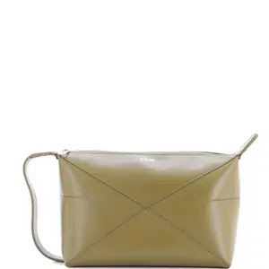 Pre-owned Loewe Leather Toiletry Bags Puzzle Fold Wash Bag by Rebag