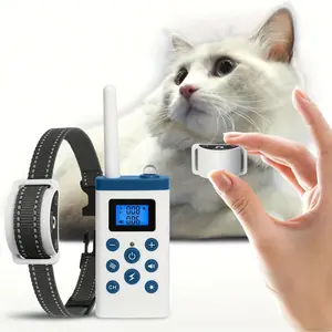 Cat Shock Collar with Remote, Cat Training Collar, 3 Modes (beep/vibration), Rechargeable, Effective for Stoping Cat Meowing