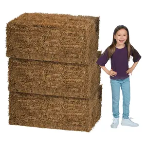 38 1/2" x 15 1/2" Bulk 3 Pc. Collapsible Plastic Faux Hay Bales