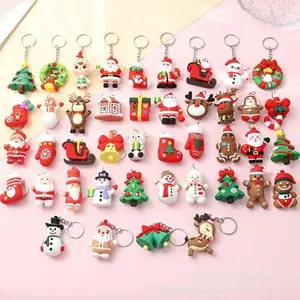 Adorable Christmas Keychain – Santa, Snowman & Gift Box Charms, Xmas Party Favors
