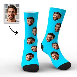 Custom Face Socks with Picture Personalized Colorful Funny Socks Gifts for Family