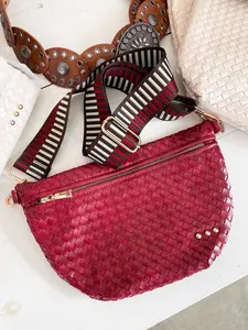 Sangria Red Westlyn Woven Bum Bag