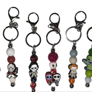 Beadable Keychain Bars Metal Coating