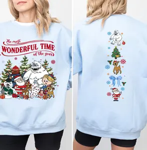 Retro Rudolph Red Nosed Reindeer Sweater, The most wonderful time of the year, Christmas Holiday Style, Classic Festive Outfit, Retro Winter Aesthetic, Cozy Holiday Fashion, 100% Cotton, Made in USA
