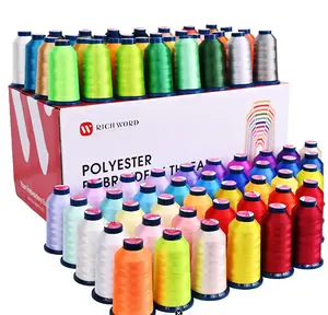 4000m*100colors Richword 108D/2 40wt Polyester Embroidery Thread / Sewing Thread