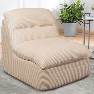 Vonesse Bean Bag Chair, Double-Layered Bean Bag Chair for Adults, Comfortable Memory Foam Bean Bag Sofa, Corduroy Bean Bag Couches for Living Room Bedroom V6067A